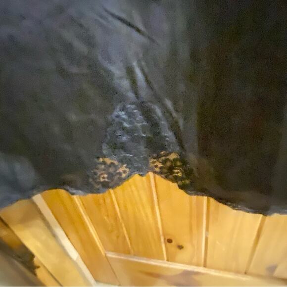 Vintage vanity Fair black short Lace Accent Slip Dress 40” bust EUC - Picture 6 of 9